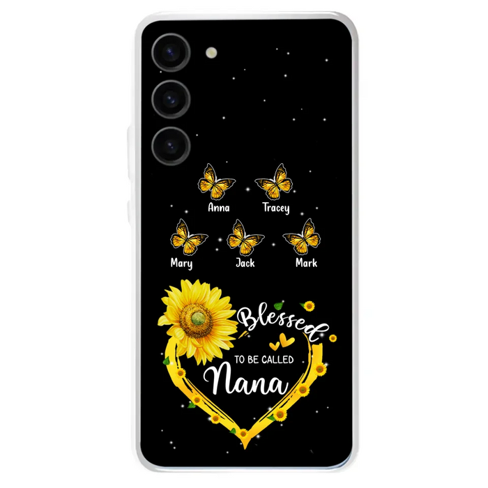 Custom Personalized Grandma Butterfly Phone Case For iPhone and Samsung - Gift Idea For Grandma - Blessed To Be Called Grandma