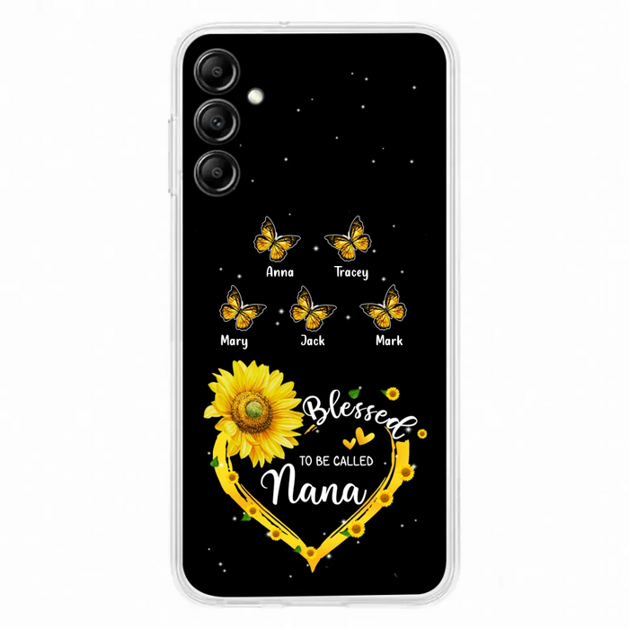 Custom Personalized Grandma Butterfly Phone Case For iPhone and Samsung - Gift Idea For Grandma - Blessed To Be Called Grandma