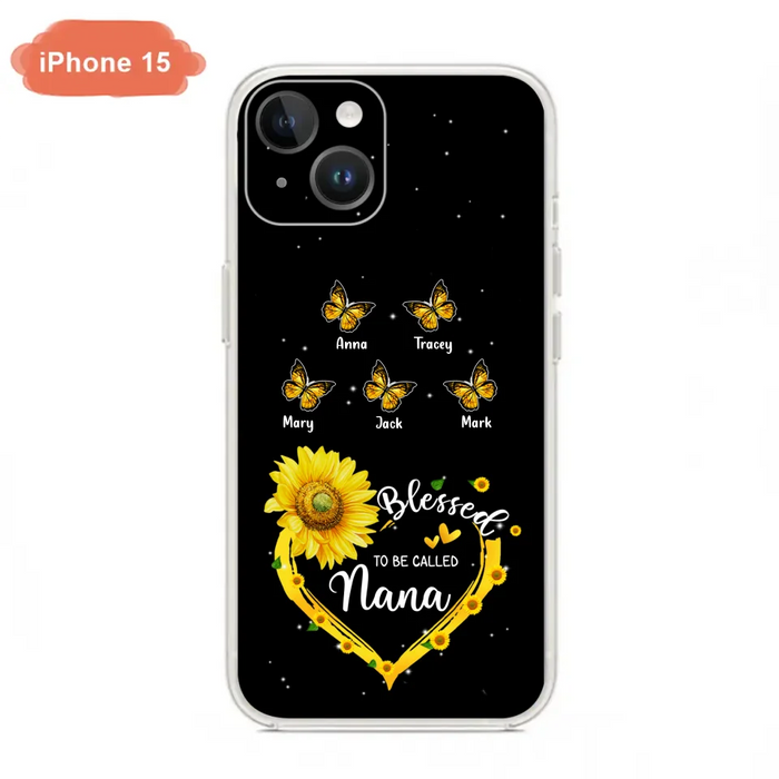 Custom Personalized Grandma Butterfly Phone Case For iPhone and Samsung - Gift Idea For Grandma - Blessed To Be Called Grandma