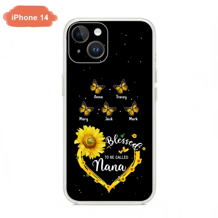 Custom Personalized Grandma Butterfly Phone Case For iPhone and Samsung - Gift Idea For Grandma - Blessed To Be Called Grandma