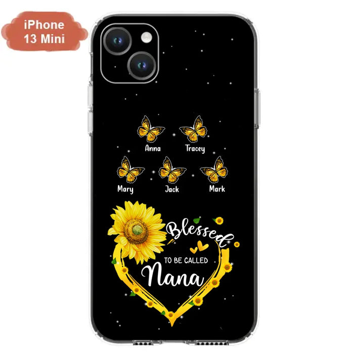 Custom Personalized Grandma Butterfly Phone Case For iPhone and Samsung - Gift Idea For Grandma - Blessed To Be Called Grandma