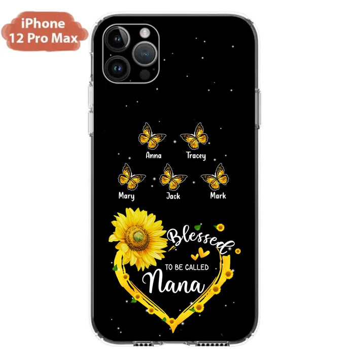 Custom Personalized Grandma Butterfly Phone Case For iPhone and Samsung - Gift Idea For Grandma - Blessed To Be Called Grandma