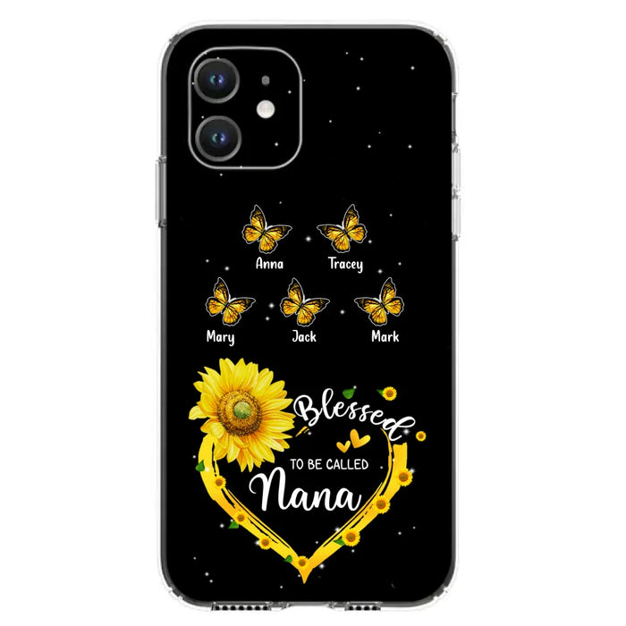 Custom Personalized Grandma Butterfly Phone Case For iPhone and Samsung - Gift Idea For Grandma - Blessed To Be Called Grandma