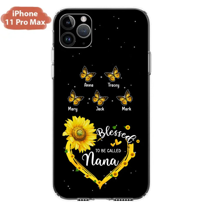 Custom Personalized Grandma Butterfly Phone Case For iPhone and Samsung - Gift Idea For Grandma - Blessed To Be Called Grandma