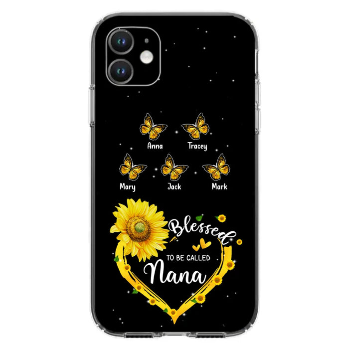 Custom Personalized Grandma Butterfly Phone Case For iPhone and Samsung - Gift Idea For Grandma - Blessed To Be Called Grandma