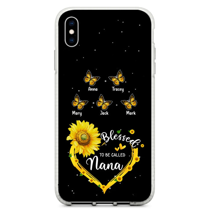 Custom Personalized Grandma Butterfly Phone Case For iPhone and Samsung - Gift Idea For Grandma - Blessed To Be Called Grandma