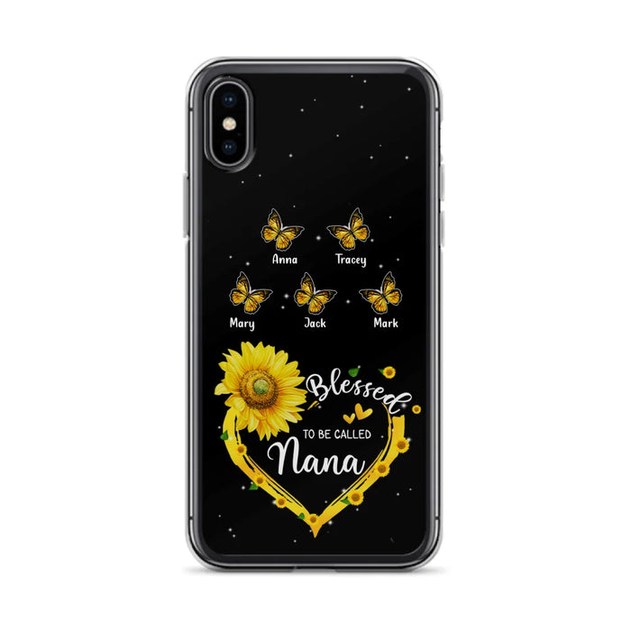 Custom Personalized Grandma Butterfly Phone Case For iPhone and Samsung - Gift Idea For Grandma - Blessed To Be Called Grandma