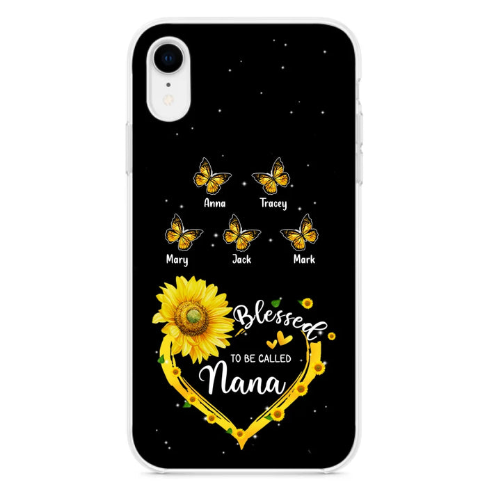 Custom Personalized Grandma Butterfly Phone Case For iPhone and Samsung - Gift Idea For Grandma - Blessed To Be Called Grandma