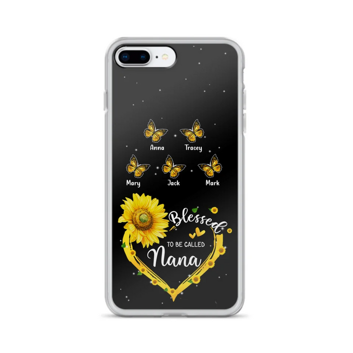 Custom Personalized Grandma Butterfly Phone Case For iPhone and Samsung - Gift Idea For Grandma - Blessed To Be Called Grandma