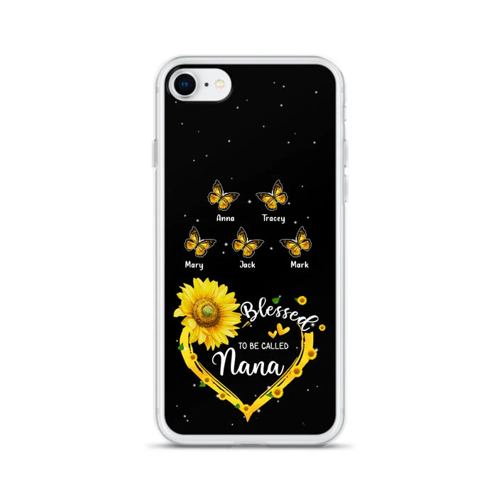 Custom Personalized Grandma Butterfly Phone Case For iPhone and Samsung - Gift Idea For Grandma - Blessed To Be Called Grandma