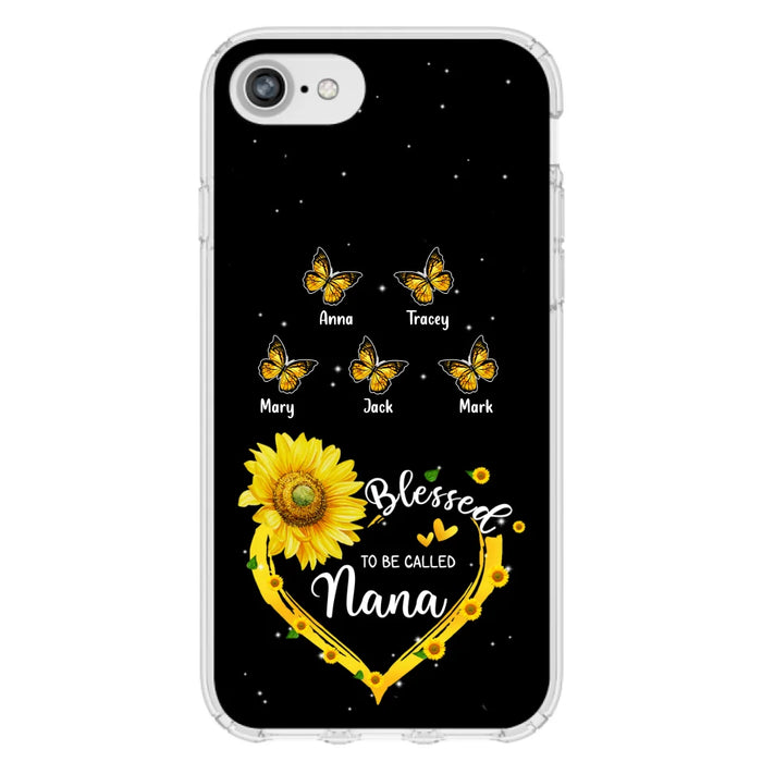 Custom Personalized Grandma Butterfly Phone Case For iPhone and Samsung - Gift Idea For Grandma - Blessed To Be Called Grandma