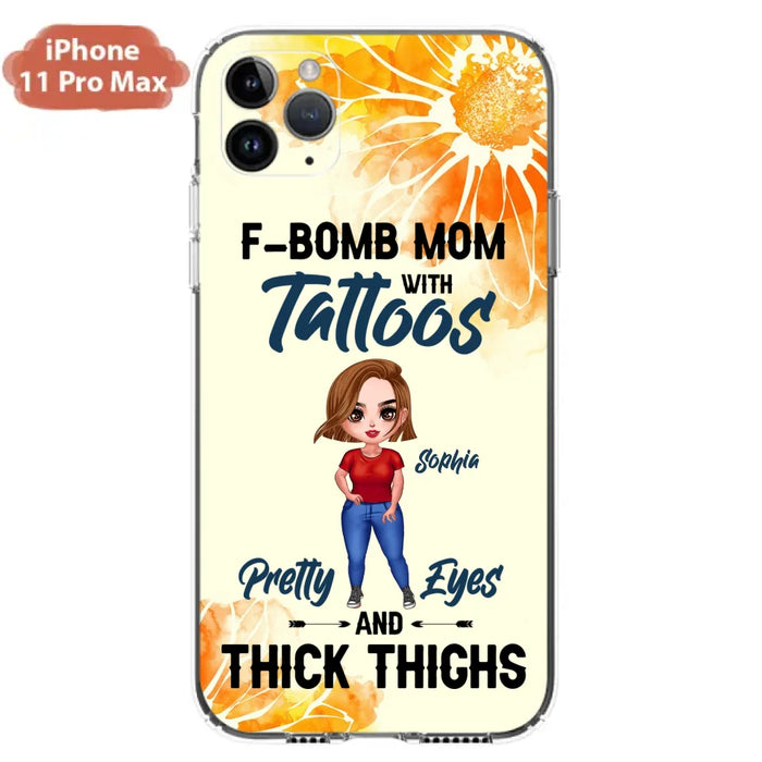 Custom Personalized F-Mom Phone Case for iPhone and Samsung - F-Bomb Mom with Tattoos