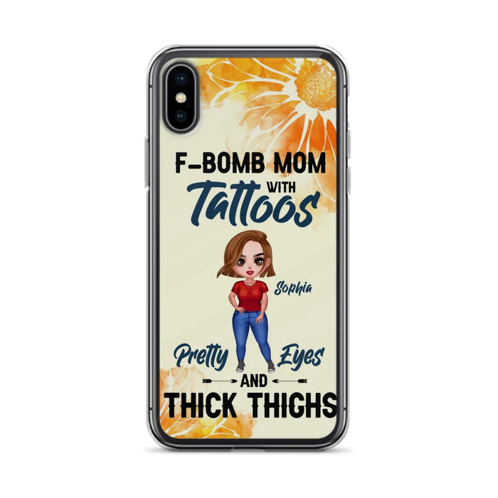 Custom Personalized F-Mom Phone Case for iPhone and Samsung - F-Bomb Mom with Tattoos