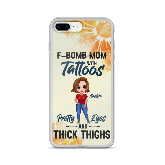 Custom Personalized F-Mom Phone Case for iPhone and Samsung - F-Bomb Mom with Tattoos