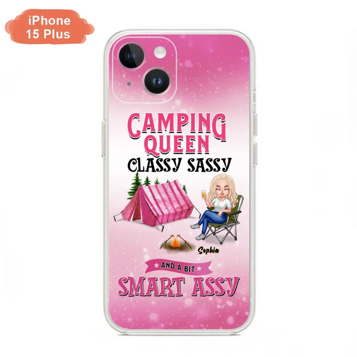 Custom Personalized Camping Queen Phone Case - Gift Idea For Camping Lovers/Mother's Day - Camping Queen Classy Sassy And A Bit Smart Assy - Cases For iPhone And Samsung