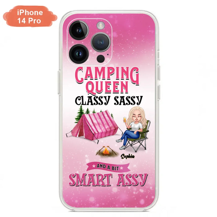 Custom Personalized Camping Queen Phone Case - Gift Idea For Camping Lovers/Mother's Day - Camping Queen Classy Sassy And A Bit Smart Assy - Cases For iPhone And Samsung