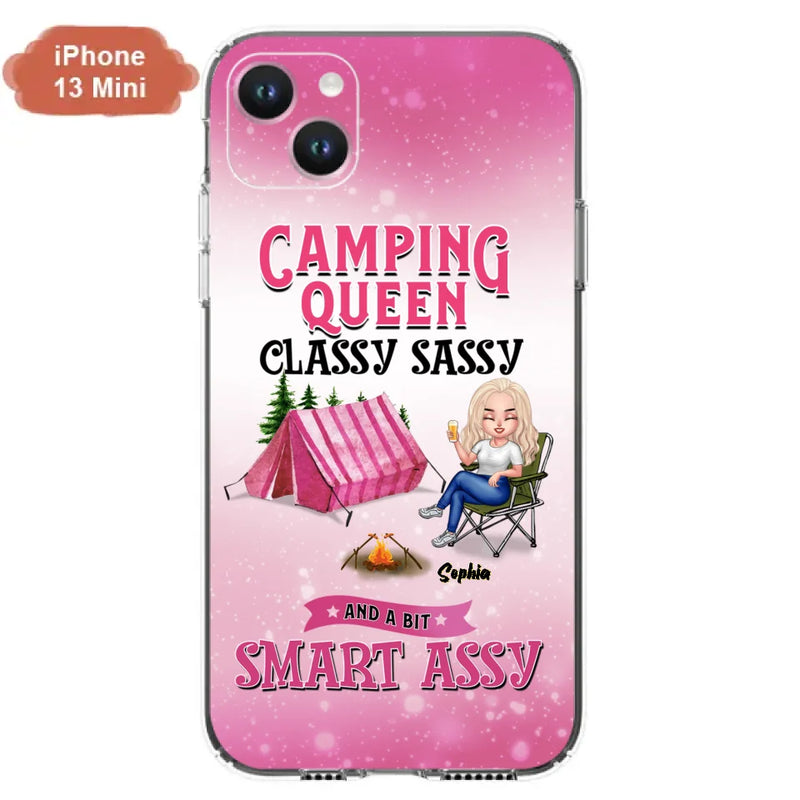 Custom Personalized Camping Queen Phone Case - Gift Idea For Camping Lovers/Mother's Day - Camping Queen Classy Sassy And A Bit Smart Assy - Cases For iPhone And Samsung
