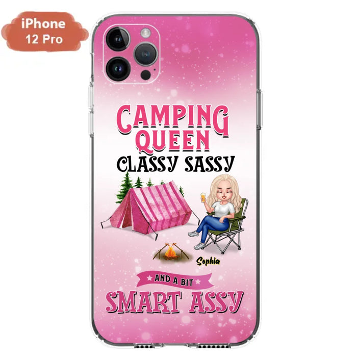 Custom Personalized Camping Queen Phone Case - Gift Idea For Camping Lovers/Mother's Day - Camping Queen Classy Sassy And A Bit Smart Assy - Cases For iPhone And Samsung