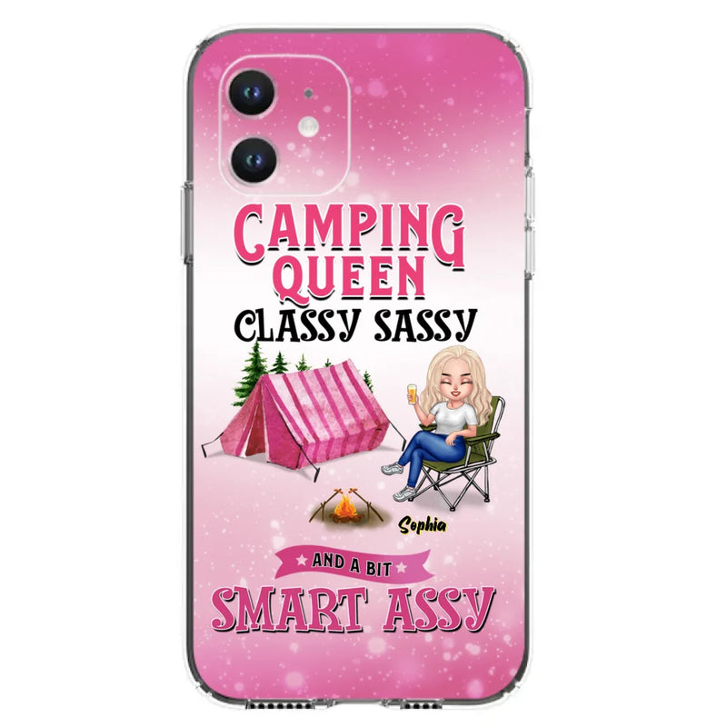 Custom Personalized Camping Queen Phone Case - Gift Idea For Camping Lovers/Mother's Day - Camping Queen Classy Sassy And A Bit Smart Assy - Cases For iPhone And Samsung