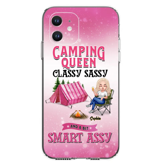 Custom Personalized Camping Queen Phone Case - Gift Idea For Camping Lovers/Mother's Day - Camping Queen Classy Sassy And A Bit Smart Assy - Cases For iPhone And Samsung