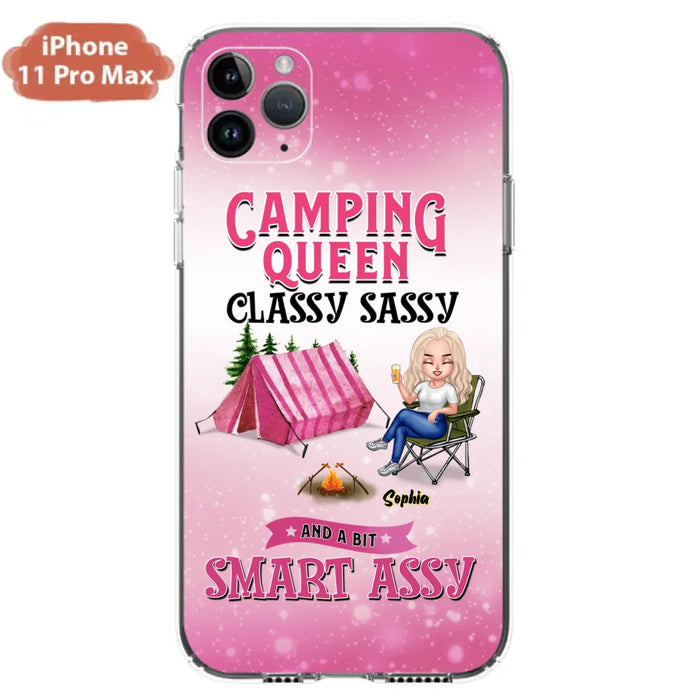 Custom Personalized Camping Queen Phone Case - Gift Idea For Camping Lovers/Mother's Day - Camping Queen Classy Sassy And A Bit Smart Assy - Cases For iPhone And Samsung