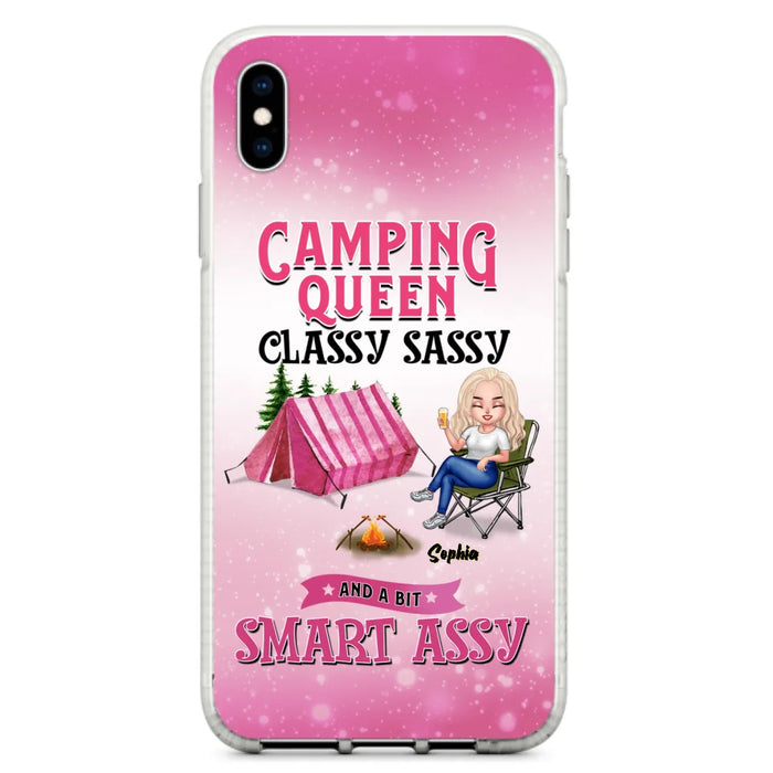 Custom Personalized Camping Queen Phone Case - Gift Idea For Camping Lovers/Mother's Day - Camping Queen Classy Sassy And A Bit Smart Assy - Cases For iPhone And Samsung