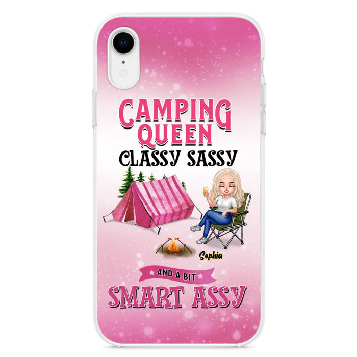 Custom Personalized Camping Queen Phone Case - Gift Idea For Camping Lovers/Mother's Day - Camping Queen Classy Sassy And A Bit Smart Assy - Cases For iPhone And Samsung