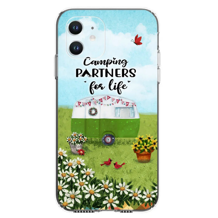 Custom Personalized Happy Campers Phone Case - Gift Idea For Camping Lover - Case For iPhone And Samsung