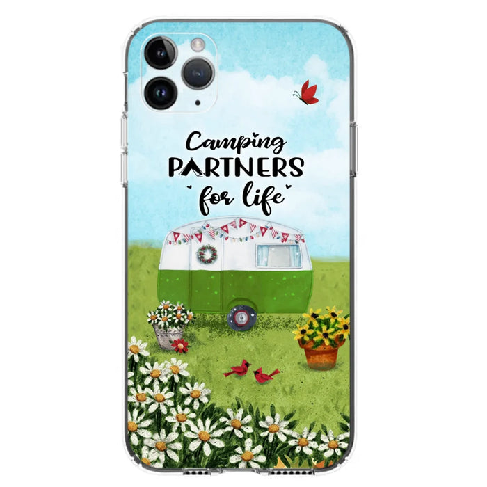 Custom Personalized Happy Campers Phone Case - Gift Idea For Camping Lover - Case For iPhone And Samsung