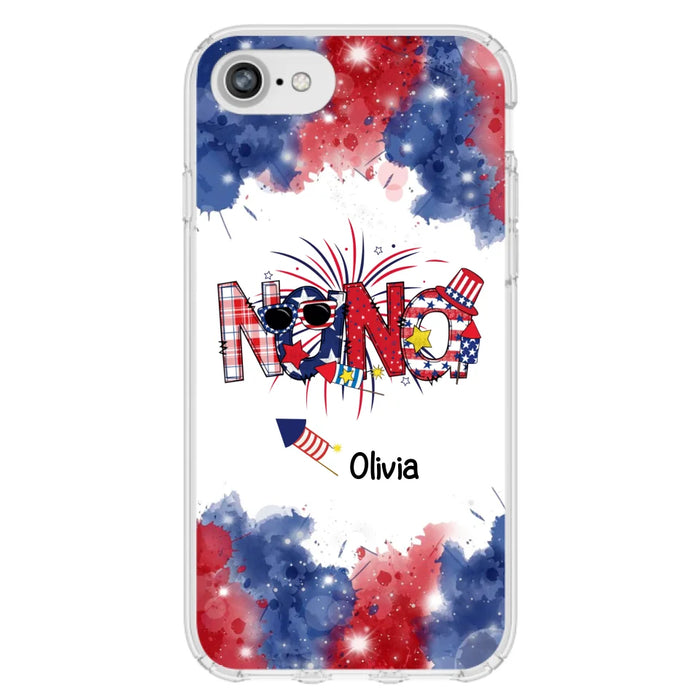 Custom Personalized Grandma Phone Case - 4th of July Mimi Phone Case With Child Names - Up To 10 Children - Gift Idea For Grandma - Cases For Iphone And Samsung