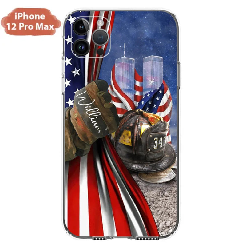 Personalized Fire Fighter Phone Case - Gift Idea For 4th Of July Day - Cases For iPhone And Samsung