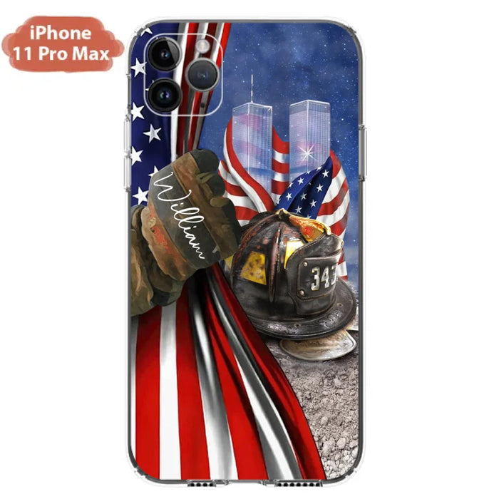 Custom Personalized Fire Fighter Phone Case - Gift Idea For 4th Of July Day - Cases For iPhone And Samsung