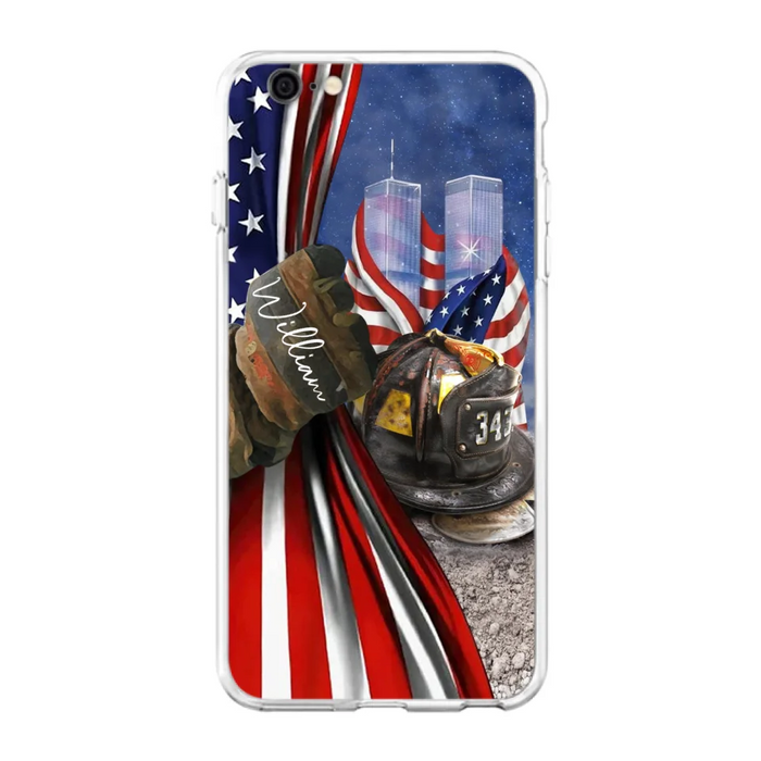 Custom Personalized Fire Fighter Phone Case - Gift Idea For 4th Of July Day - Cases For iPhone And Samsung