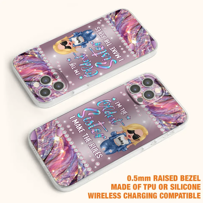 Custom Personalized Sister Phone Case - Gift Idea For Siblings/Sisters - I'm The Oldest Sister I Make The Rules - Cases For iPhone & Samsung