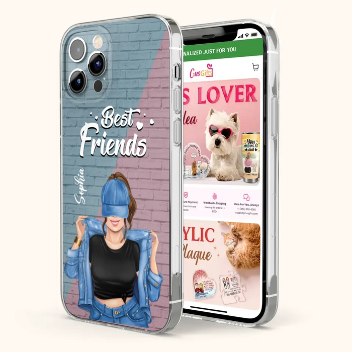 Custom Personalized Besties Phone Case - Gift For Friends/ Besties - Best Friends Forever And Ever - Case For iPhone And Samsung