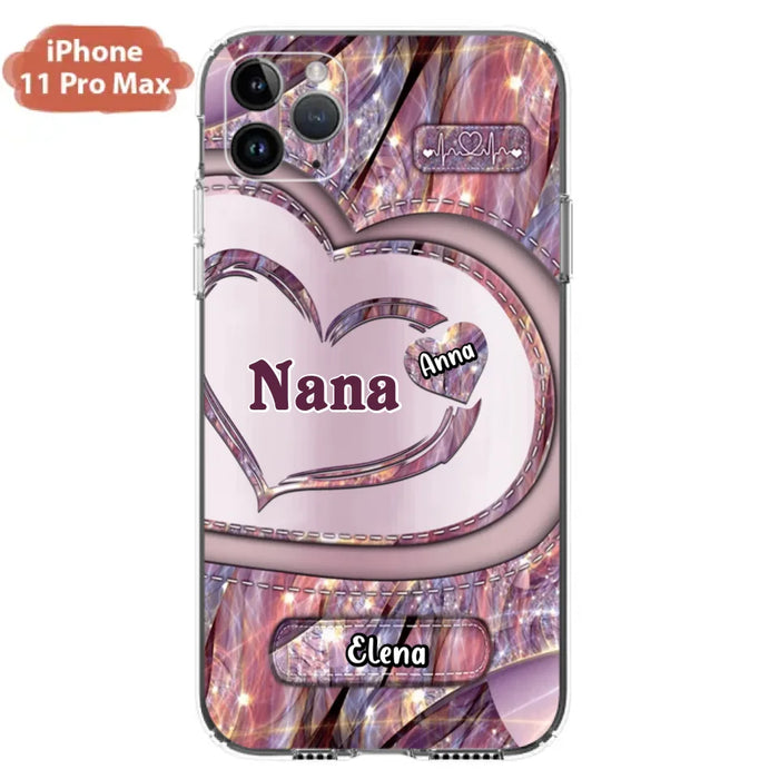 Custom Personalized Grandma With Sweet Heart Kids Phone Case  - With Up To 9 Kids - Best Gift Idea For Grandma - Cases For iPhone & Samsung