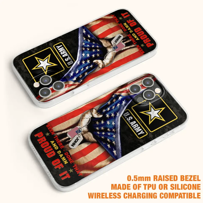 Custom Personalized Veteran Proudly Served Phone Case - Gift Idea For Veterans - Been There Done That And Damn Proud Of It - Case For iPhone And Samsung