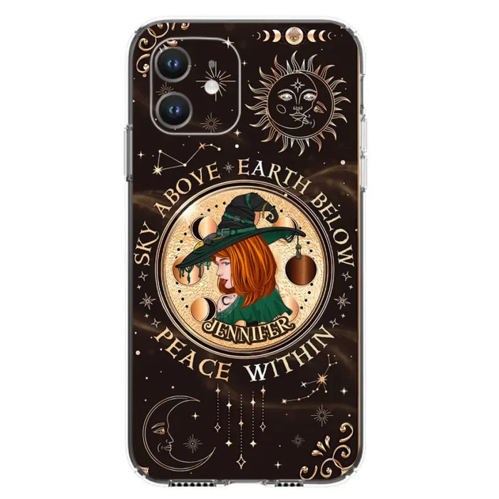 Custom Personalized Witch Phone Case - Gift Idea For Girl - Wiccan Decor/Pagan Decor - As Above So Below - Cases For iPhone And Samsung