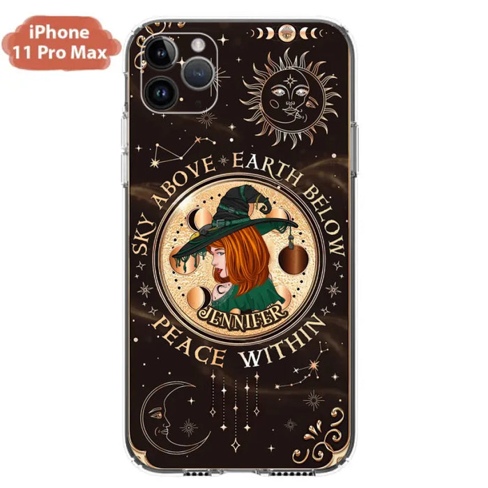 Custom Personalized Witch Phone Case - Gift Idea For Girl - Wiccan Decor/Pagan Decor - As Above So Below - Cases For iPhone And Samsung