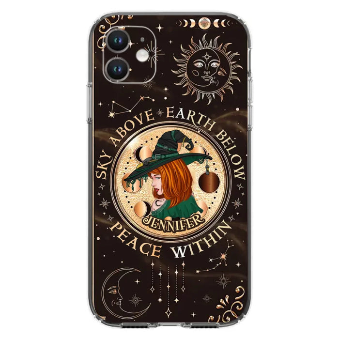 Custom Personalized Witch Phone Case - Gift Idea For Girl - Wiccan Decor/Pagan Decor - As Above So Below - Cases For iPhone And Samsung