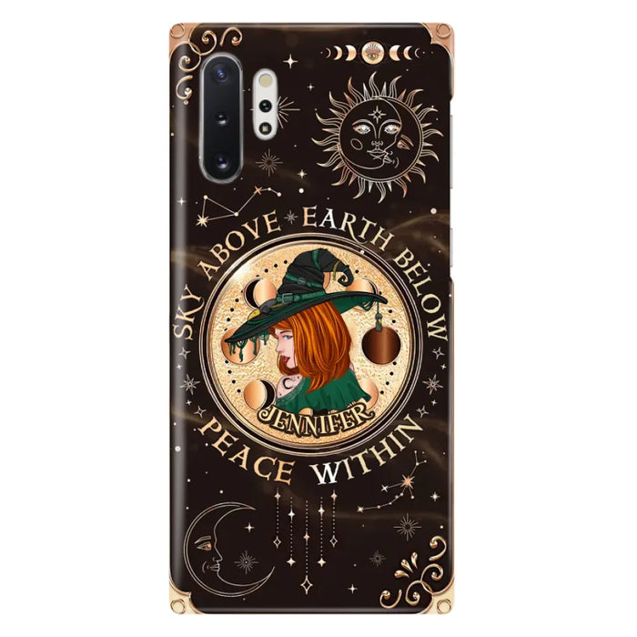 Custom Personalized Witch Phone Case - Gift Idea For Girl - Wiccan Decor/Pagan Decor - As Above So Below - Cases For iPhone And Samsung