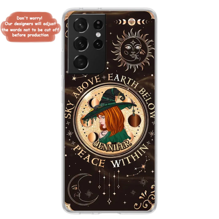 Custom Personalized Witch Phone Case - Gift Idea For Girl - Wiccan Decor/Pagan Decor - As Above So Below - Cases For iPhone And Samsung