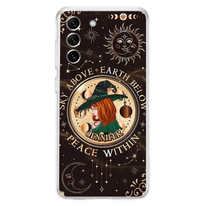 Custom Personalized Witch Phone Case - Gift Idea For Girl - Wiccan Decor/Pagan Decor - As Above So Below - Cases For iPhone And Samsung