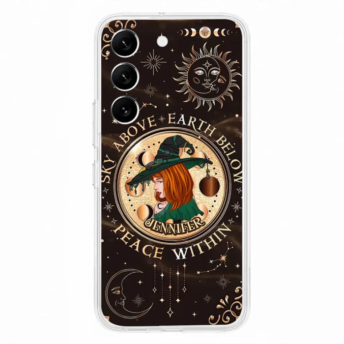 Custom Personalized Witch Phone Case - Gift Idea For Girl - Wiccan Decor/Pagan Decor - As Above So Below - Cases For iPhone And Samsung