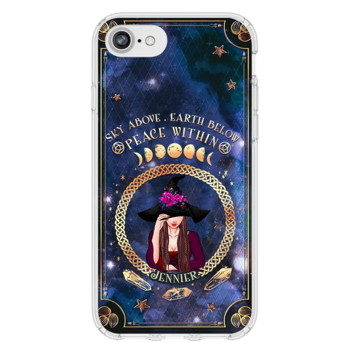 Personalized Witch iPhone/ Samsung Case - Sky Above Earth Below Peace Within - Gift Idea For Friends/ Birthday