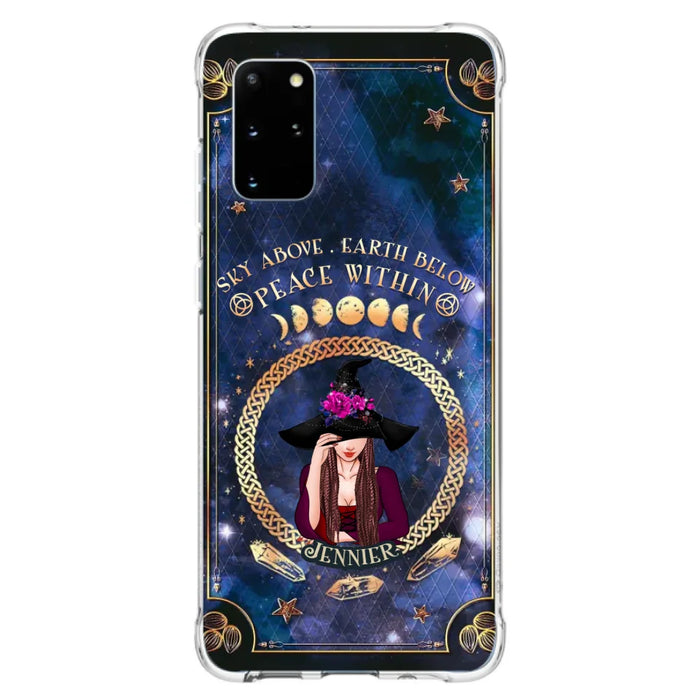 Personalized Witch iPhone/ Samsung Case - Sky Above Earth Below Peace Within - Gift Idea For Friends/ Birthday