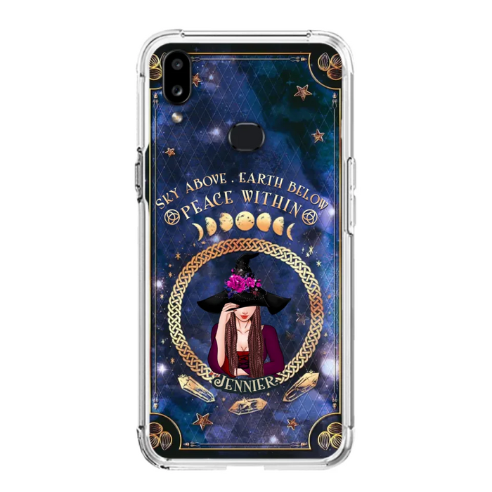 Personalized Witch iPhone/ Samsung Case - Sky Above Earth Below Peace Within - Gift Idea For Friends/ Birthday