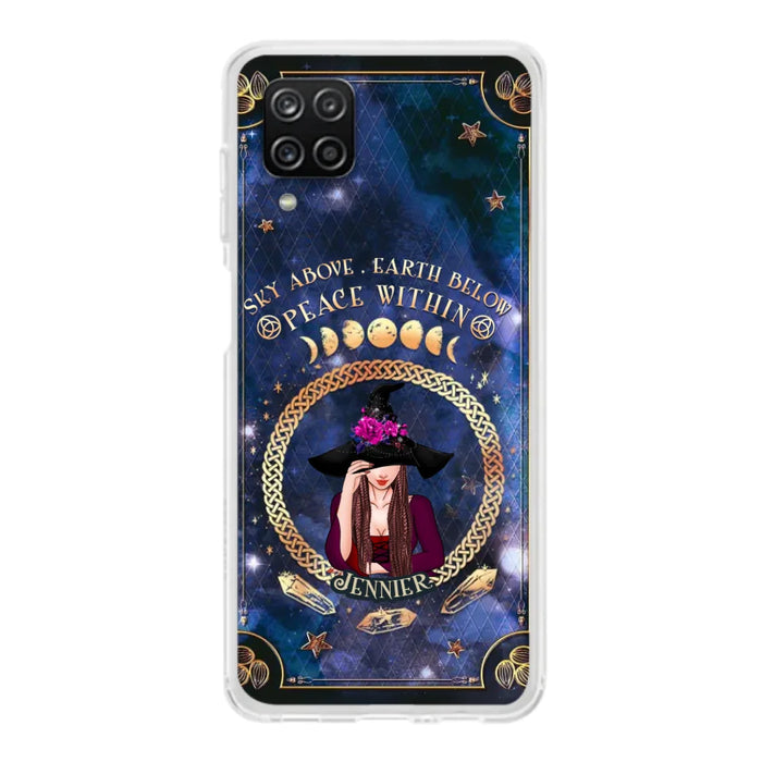 Personalized Witch iPhone/ Samsung Case - Sky Above Earth Below Peace Within - Gift Idea For Friends/ Birthday