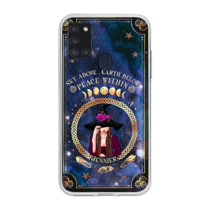 Personalized Witch iPhone/ Samsung Case - Sky Above Earth Below Peace Within - Gift Idea For Friends/ Birthday