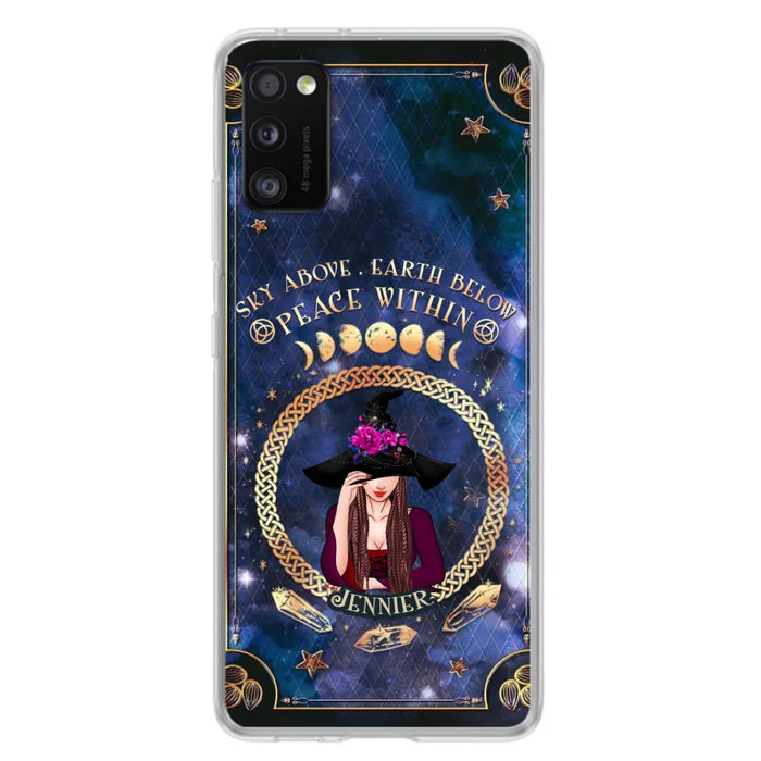 Personalized Witch iPhone/ Samsung Case - Sky Above Earth Below Peace Within - Gift Idea For Friends/ Birthday